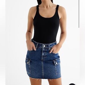 [Express] NWT High Waisted Medium Wash
Cargo Mini Skirt